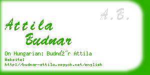 attila budnar business card